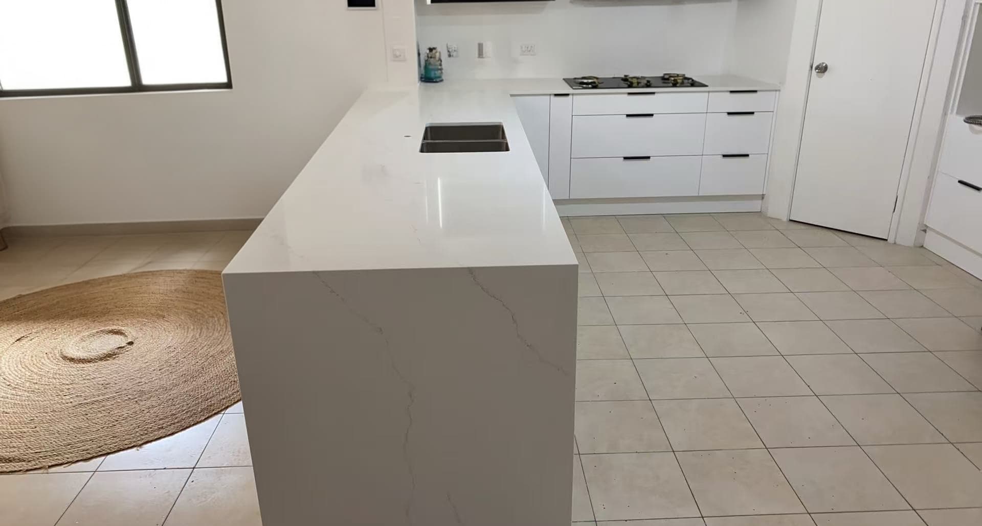 White Veined Engineered Quartz