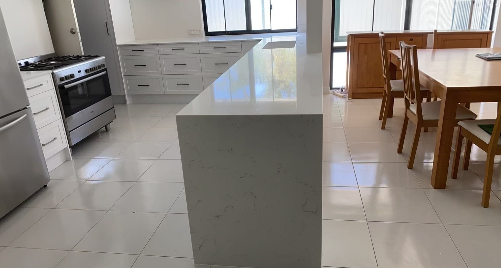 White Veined Engineered Quartz