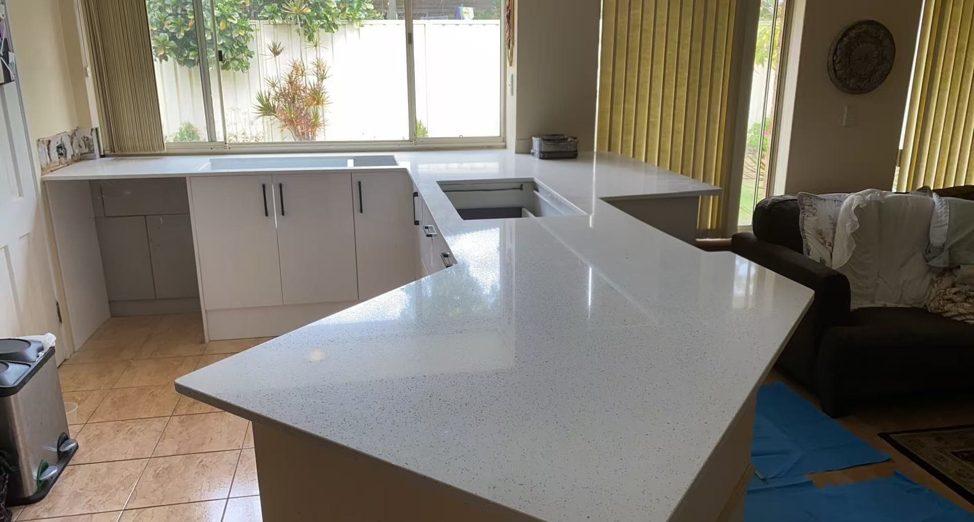 White Speckled Engineered Quartz