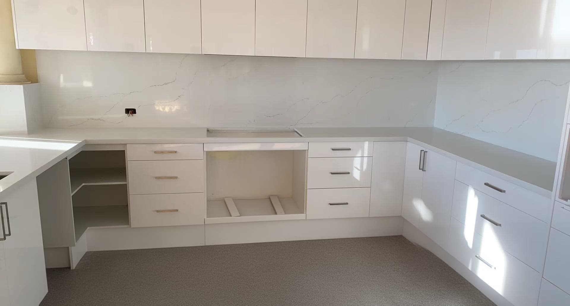 White Veined Engineered Quartz